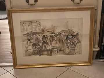 Vlooienmarkt - Vossenplein in Brussel door Pauline Campion beschikbaar voor biedingen