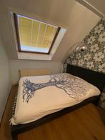 Bed Ikea Malm (bruin/zwart)  160X200, Huis en Inrichting, Slaapkamer | Complete slaapkamers, Ophalen, Zo goed als nieuw, Tweepersoons