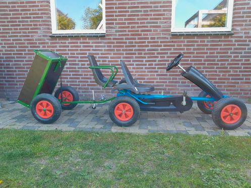 trapskelter met 2e stoel, kiepwagen en brede banden, Kinderen en Baby's, Speelgoed | Buiten | Skelters, Gebruikt, Overige merken