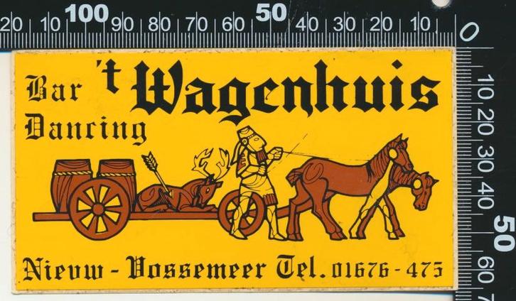 Sticker: Bar Dancing Het Wagenhuis - Nieuw Vossemeer, Verzamelen, Stickers, Zo goed als nieuw, Bedrijf of Vereniging, Ophalen of Verzenden
