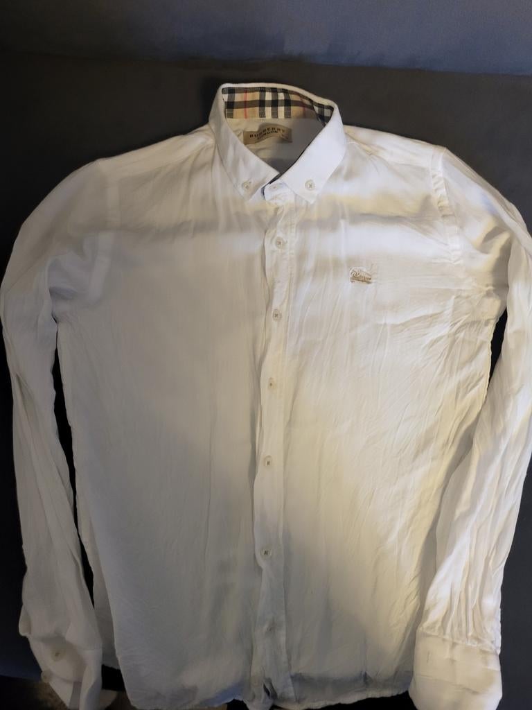 Witte Burberry overhemd - Zo goed als nieuw!, Ophalen of Verzenden, Zo goed als nieuw, Jongen, Overhemd of Blouse
