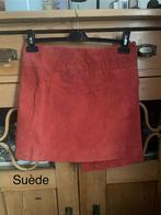 Suède leren rok forever 21 rood/oranje leer rokje 36 S, Kleding | Dames, Ophalen of Verzenden, Forever 21, Maat 36 (S), Gedragen