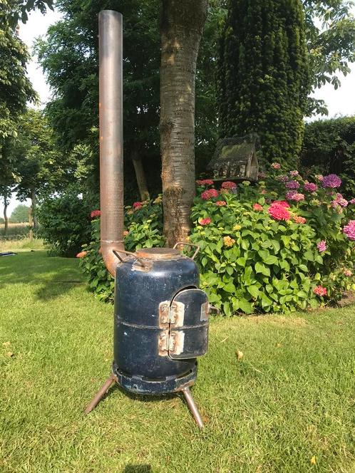 Potkachel gasfleskachel tuinkachel stoofkachel houtkachel, Tuin en Terras, Terrasverwarmers, Ophalen