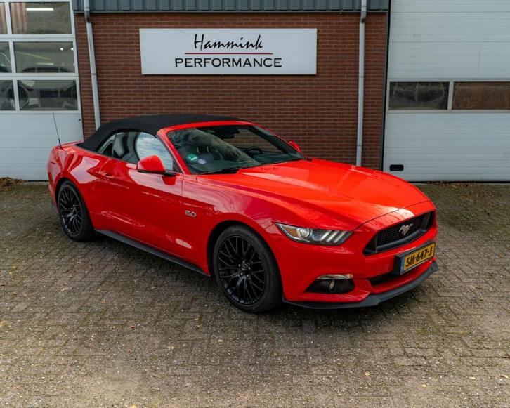'17 Ford Mustang 5.0L V8 Handgeschakeld Race Red, Auto's, Ford, Bedrijf, Mustang, ABS, Achteruitrijcamera, Adaptive Cruise Control