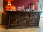 Massief Eiken Dressoir - Jaren 80 Retro, Ophalen, Gebruikt, 150 tot 200 cm, Eikenhout