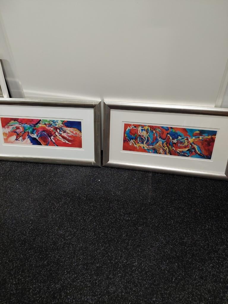 2 Kleurrijke Kunstwerken van Ferdy Steger., Ophalen of Verzenden