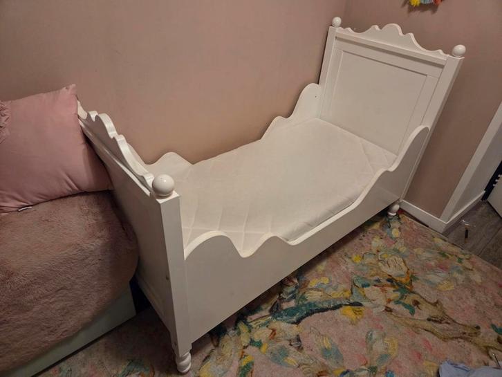 Bopita Belle bed kinderbed prinsessenbed, Kinderen en Baby's, Kinderkamer | Bedden, 180 cm of meer, 85 tot 100 cm, Matras, Ophalen