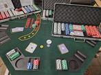 8 persoons Pokertafel  + 3 sets aan fiches, Vijf spelers of meer, Ophalen of Verzenden, Gebruikt, Onbekend