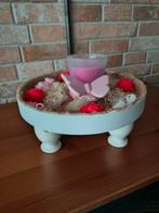 Dienblad wit met een roze vlinder, Ophalen