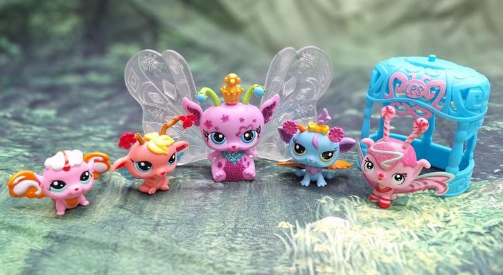 Littlest Pet Shop Fantasy & Fairies set (LPS) – 5 figuurtjes, Verzamelen, Poppetjes en Figuurtjes, Gebruikt, Ophalen of Verzenden