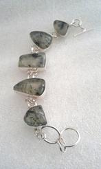 zilver Prehniet armband edelsteen, Sieraden, Tassen en Uiterlijk, Overige kleuren, Verzenden, Nieuw, Met edelsteen