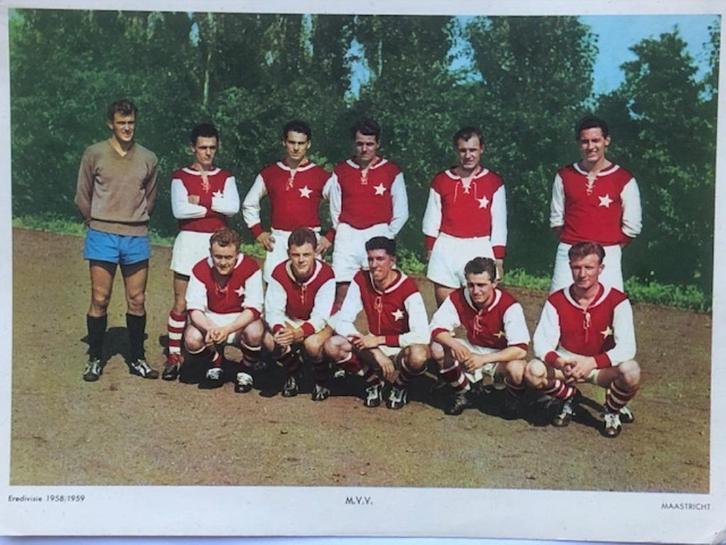 Voetbalplaat MVV  Eredivisie ESSO Elftalplaat  1958   1959, Verzamelen, Sportartikelen en Voetbal, Zo goed als nieuw, Poster, Plaatje of Sticker