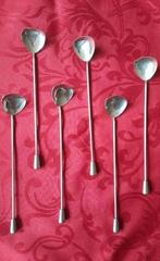 Vintage Cocktail Lepels - Set van 6, Ophalen of Verzenden, Zo goed als nieuw, Rvs of Chroom, Vaatwasserbestendig