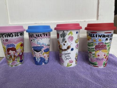 Blond Amsterdam coffee to go 4x, Huis en Inrichting, Keuken | Servies, Zo goed als nieuw, Kop(pen) en/of Schotel(s), Blond Amsterdam