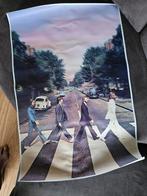 Vinyl poster Beatles on Abbey Road 40 x 60 cm, Verzamelen, Muziek, Artiesten en Beroemdheden, Poster, Artwork of Schilderij, Verzenden