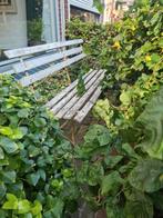 Oud frans brocante tuinbankje, opknappertje, Tuin en Terras, Ophalen, Gebruikt, Hout