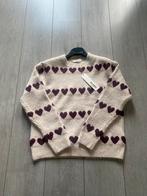Beige trui met hartjes NIEUW!, Boutiek, Beige, Nieuw, Ophalen of Verzenden