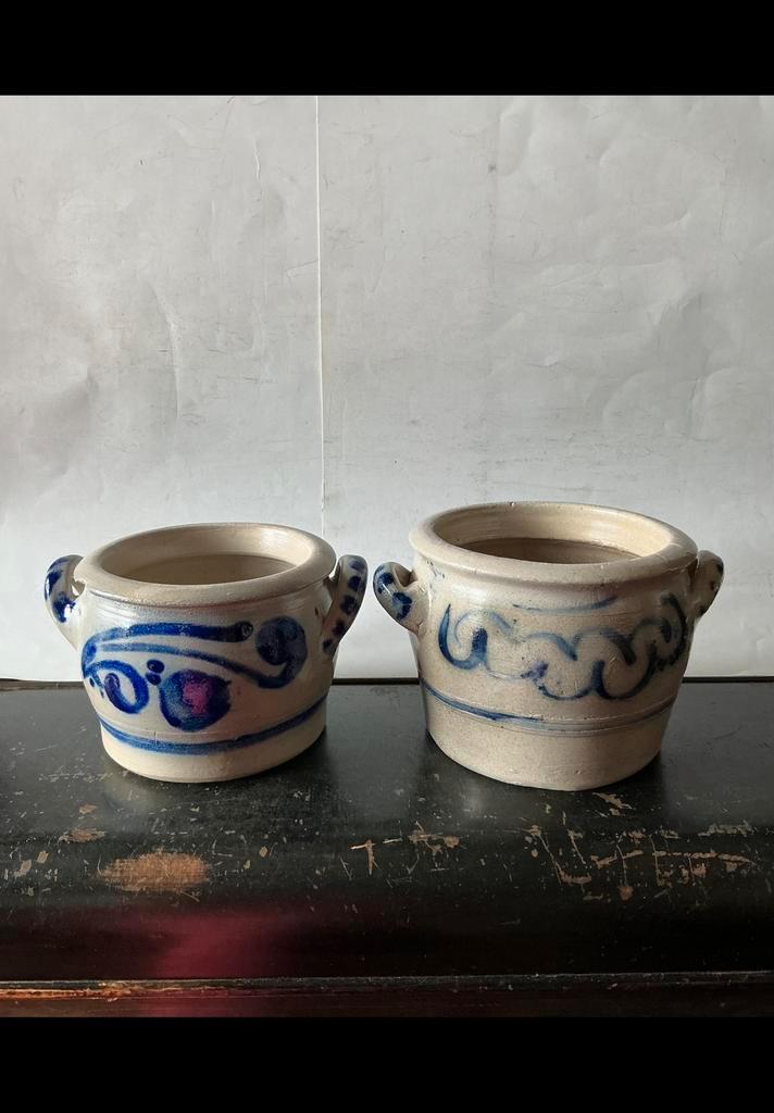 2 Keulse potten v 1,5 lit. & 1 liter, kleinste is beschadigd, Antiek en Kunst, Antiek | Keramiek en Aardewerk, Ophalen of Verzenden