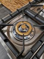 Luxe Fornuis Boretti 90cm antraciet + rvs GASOVEN 6 pits, 60 cm of meer, Ophalen of Verzenden, Zo goed als nieuw, Energieklasse A of zuiniger