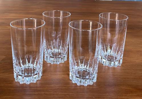 4 Cristal d’Arques Louvre longdrinks, Verzamelen, Glas en Borrelglaasjes, Zo goed als nieuw, Overige typen, Ophalen of Verzenden