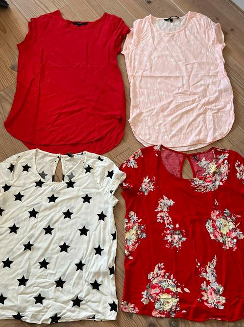4x zomertop van Only of Vera Moda , maat 34 en 36, Kleding | Dames, Tops, Zo goed als nieuw, Maat 34 (XS) of kleiner, Rood, Zonder mouw