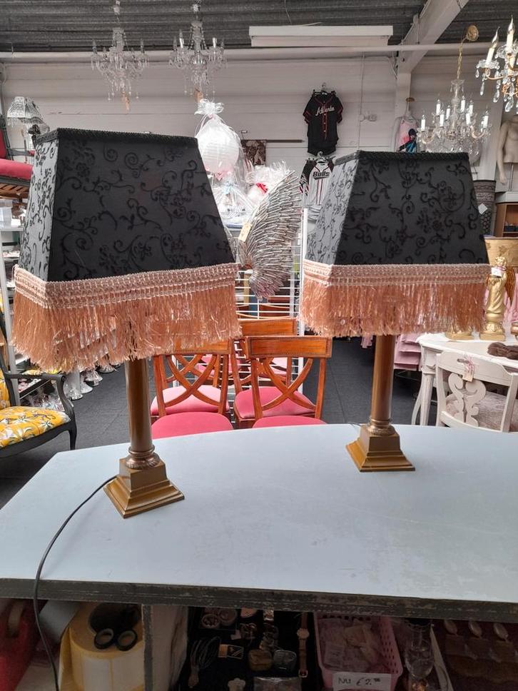 Set 2 mooie barok lampen, Huis en Inrichting, Lampen | Tafellampen, Zo goed als nieuw, Minder dan 50 cm, Ophalen of Verzenden