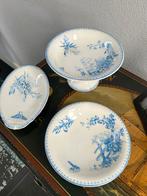 Antiek Blauw-Wit Servies Set - Taartplateau, Schaaltje, Bord, Antiek en Kunst, Antiek | Servies los, Ophalen