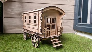 Handgemaakte Miniatuur Woonwagen beschikbaar voor biedingen