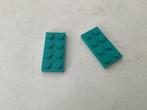 Lego plaat 2x4 turquoise, Ophalen of Verzenden, Gebruikt, Losse stenen, Lego