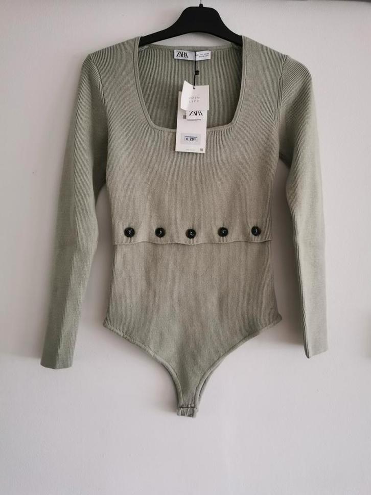 ZARA tricot body mt. M, Kleding | Dames, Truien en Vesten, Nieuw, Maat 38/40 (M), Groen, Verzenden