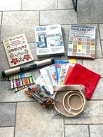Borduur setjes, boeken, garen, ringen, zelf patronen maken, Gebruikt, Diversen, Overige typen, Onbekend