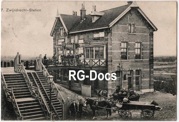 Ansichtkaart - Briefkaart Trein Station Zwijndrecht 1911, Verzamelen, Ansichtkaarten | Nederland, Gelopen, Zuid-Holland, Voor 1920