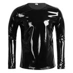 Heren wetlook shirt trui lak leren pvc fetish sexy, Verzenden, Nieuw, Kleding
