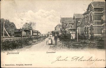 Barneveld Spoorstraat zeer oude trein TOPKAART st 1904 beschikbaar voor biedingen
