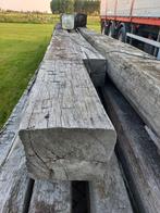 Meerpalen dukdalven houten balken oud hout met historie bint, Ophalen
