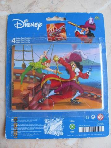 NIEUW verpakking Hema DISNEY 4x kleine PUZZEL Peter Pan Haak beschikbaar voor biedingen