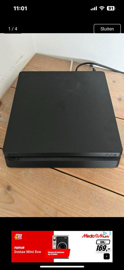 Ps4 slim 500gb, Spelcomputers en Games, Spelcomputers | Sony PlayStation 4, Zo goed als nieuw, Slim, Met 1 controller, Ophalen of Verzenden