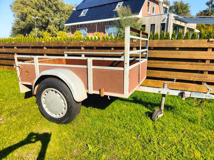 Enkelas aanhanger enkelasser, Caravans en Kamperen, Bolderkarren, Zo goed als nieuw, Ophalen