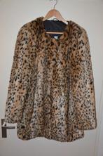 mooie zgan faux fur jas met animal print maat 48 MS, Ophalen of Verzenden, MS Mode, Zo goed als nieuw, Maat 46/48 (XL) of groter