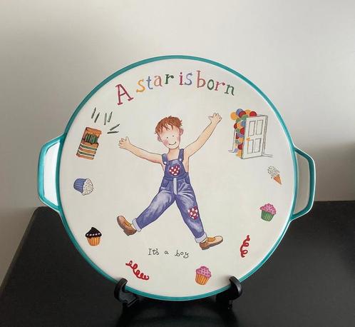 Appeltree Home and Garden aparte gender reveal schaal 38 cm, Hobby en Vrije tijd, Feestartikelen, Zo goed als nieuw, Geboorte of Huwelijk