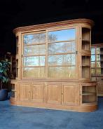 Grote ronde / Organische winkelkast | teak vitrinekast #2430, Huis en Inrichting, Kasten | Vitrinekasten, Niet ingevuld, Gebruikt