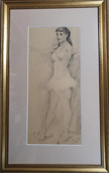 Tekening ballerina, Jeanette Prins, 1957 beschikbaar voor biedingen