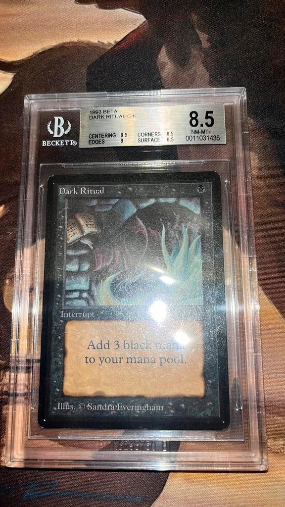 Dark Ritual Beta BGS 8.5, Hobby en Vrije tijd, Verzamelkaartspellen | Magic the Gathering, Zo goed als nieuw, Ophalen of Verzenden