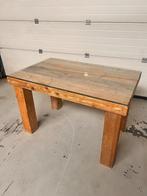 Houte tafel, Ophalen, Vier personen, Rechthoekig, Glas