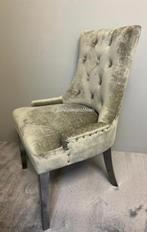 EETKAMER STOELEN VELVET DARKTAUPE BEIGE TAUPE DARKGREY SALE, Ophalen, Nieuw, Overige kleuren, Vijf, Zes of meer stoelen