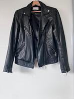 Zwart lams leren jasje Stroke Amsterdam, Kleding | Dames, Zwart, Ophalen of Verzenden, Zo goed als nieuw, Maat 36 (S)