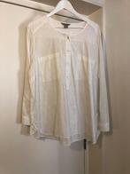 H&M wit blouse overhemd veren print mt 52 zomer, H&M, Wit, Zo goed als nieuw, Blouse of Tuniek