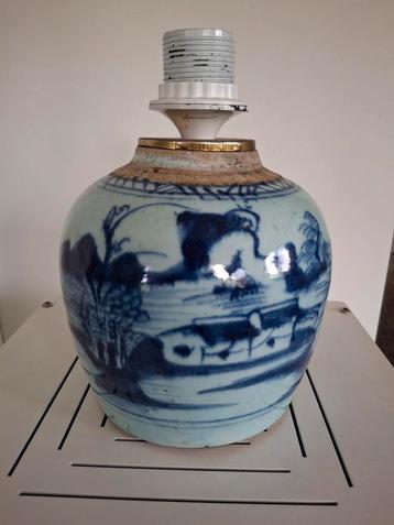 Chinese Antieke Gemberpot Lamp - 19e Eeuw beschikbaar voor biedingen