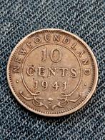 Newfoundland 10 Cent 1941 George VI  - Zilver, Verzenden, Noord-Amerika, Losse munt, Zilver
