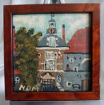 Miniatuur - Waterpoort Tiel - Paneel - Gesigneerd - 1930, Antiek en Kunst, Ophalen of Verzenden